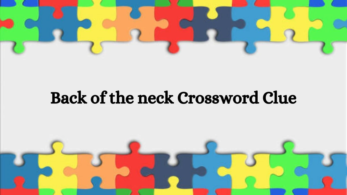 Back of the neck Daily Commuter Crossword Clue Puzzle Answer from August 10, 2024