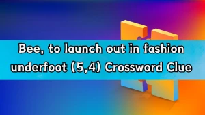 Bee, to launch out in fashion underfoot (5,4) Crossword Clue Answers on August 20, 2024