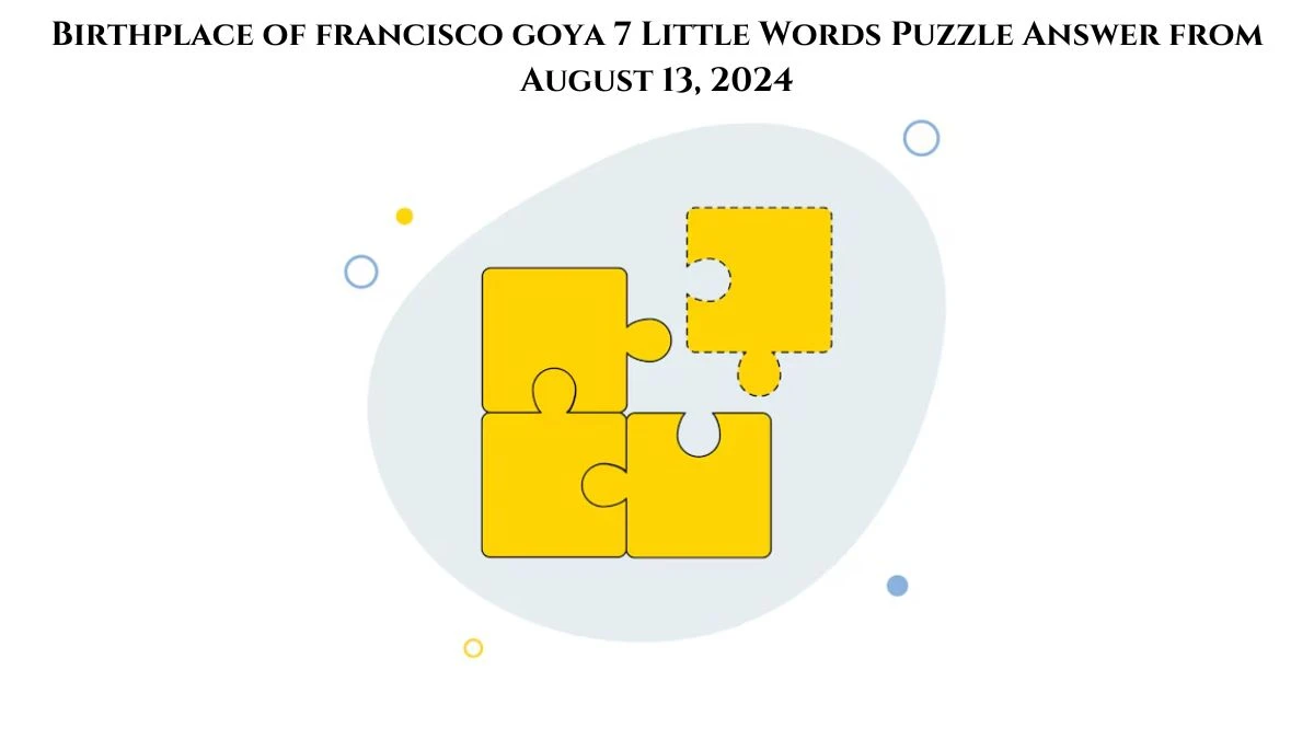 Birthplace of francisco goya 7 Little Words Puzzle Answer from August 13, 2024