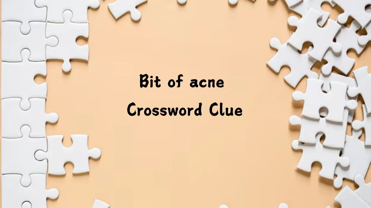 Bit of acne NYT Crossword Clue Puzzle Answer on August 06, 2024