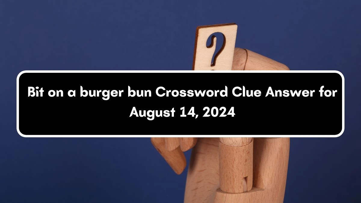 Bit on a burger bun Daily Commuter Crossword Clue Puzzle Answer from August 14, 2024