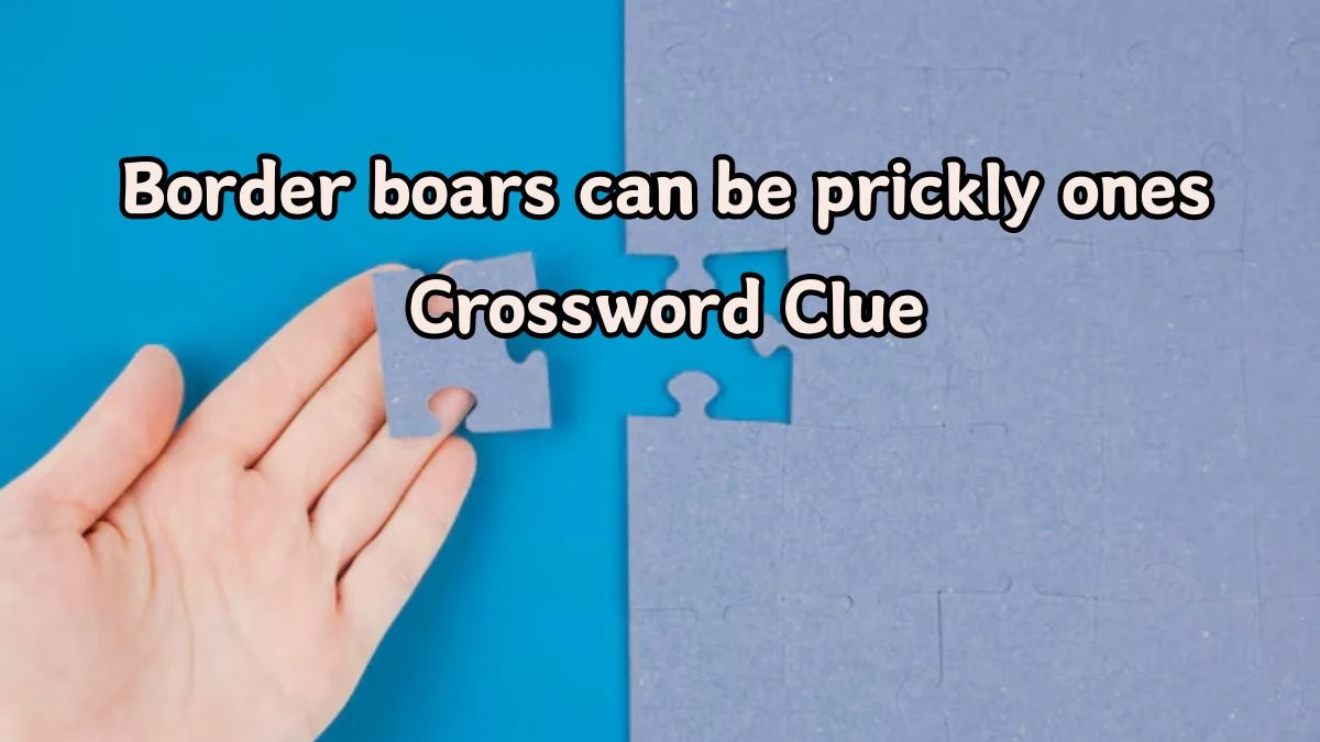 Border boars can be prickly ones Crossword Clue Puzzle Answer from August 14, 2024