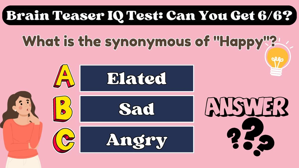 Brain Teaser IQ Test: Can You Get 6/6?