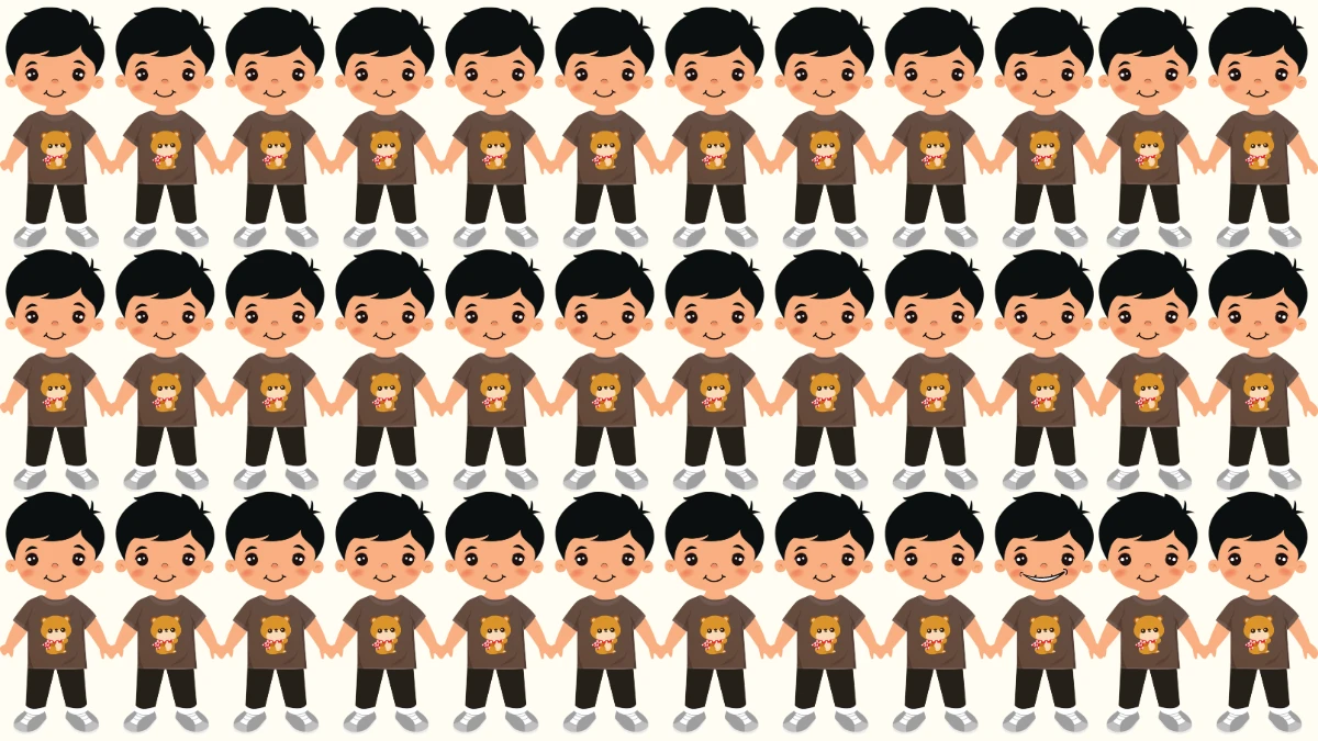 Brain Teaser Odd One Puzzle: Only People With Eagle Eyes Can Spot the Odd Boy in 7 Secs