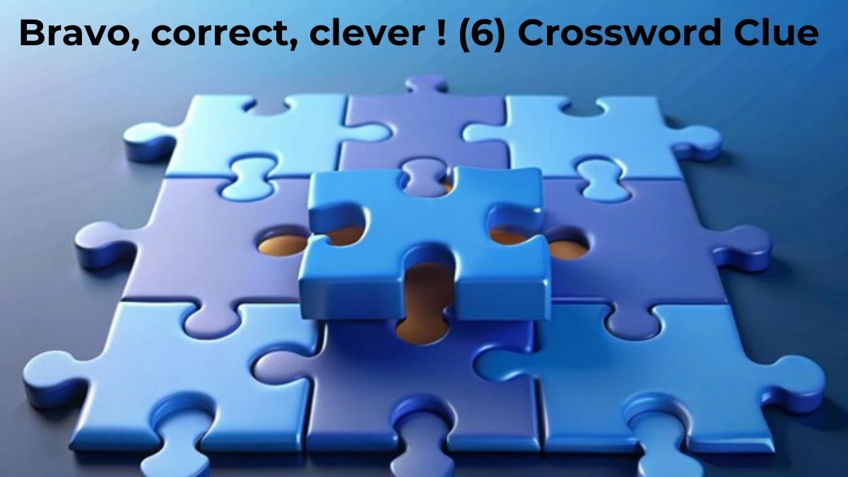 Bravo, correct, clever ! (6) Crossword Clue Puzzle Answer from August 25, 2024