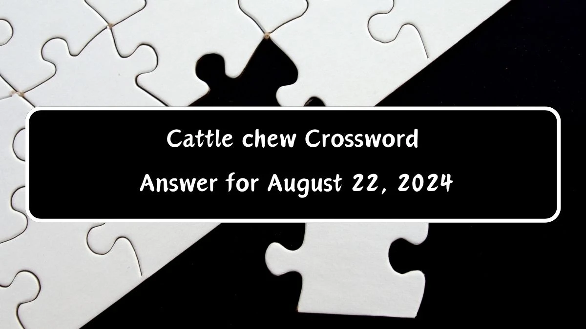 LA Times Cattle chew Crossword Clue Answers with 3 Letters from August 22, 2024