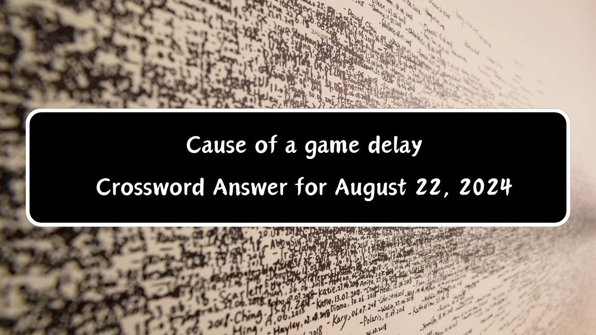 Cause of a game delay Daily Commuter Crossword Clue Puzzle Answer from August 22, 2024