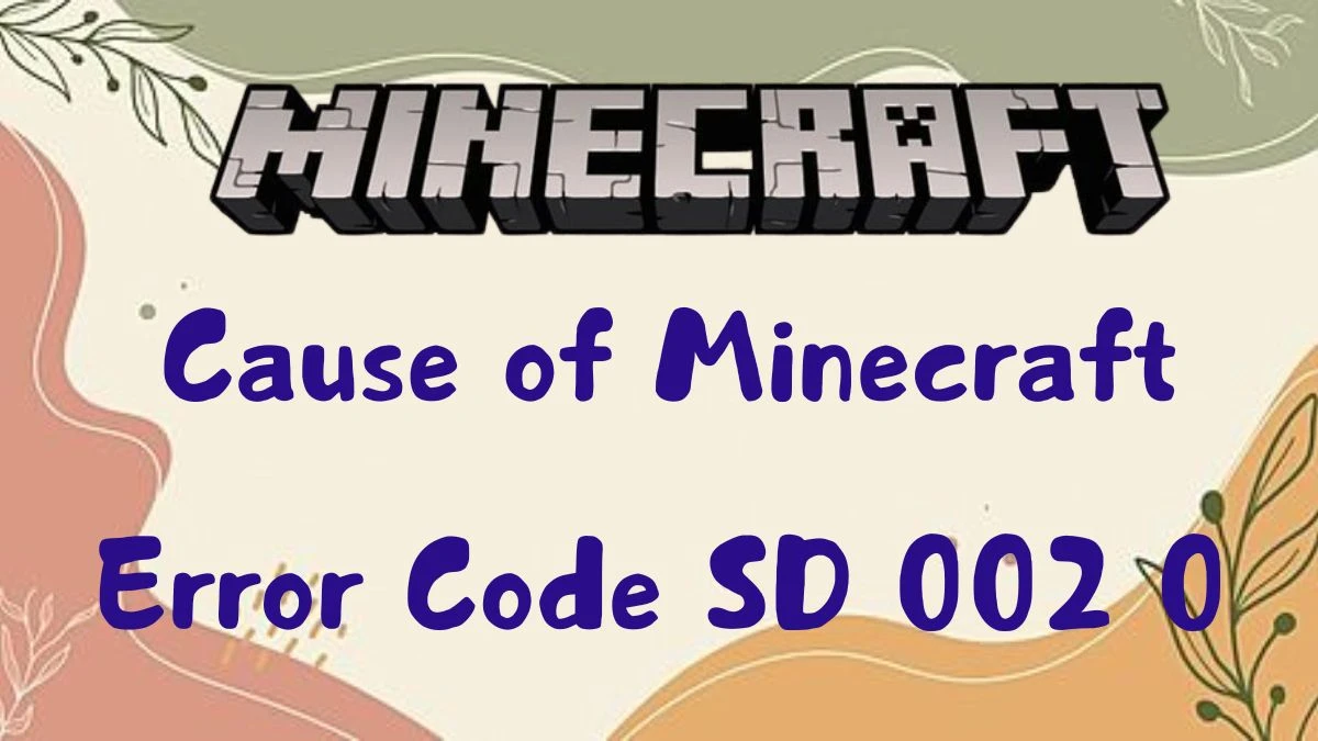 Cause of Minecraft Error Code SD 002 0, How to Fix Minecraft Error Code SD 002 0?