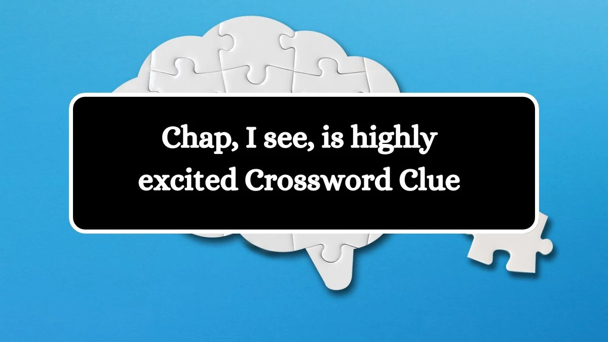 Chap, I see, is highly excited Crossword Clue Puzzle Answer from August 20, 2024