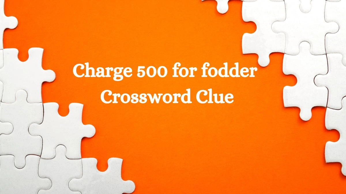 Charge 500 for fodder Crossword Clue Answers on August 02, 2024