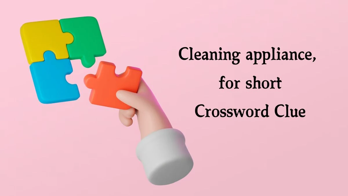 Cleaning appliance, for short Daily Commuter Crossword Clue Puzzle Answer from August 09, 2024