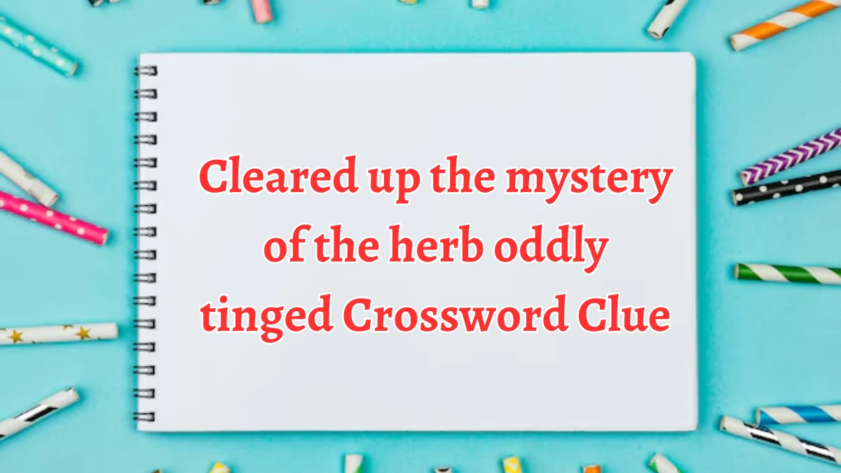 Cleared up the mystery of the herb oddly tinged Crossword Clue Puzzle Answer from August 26, 2024