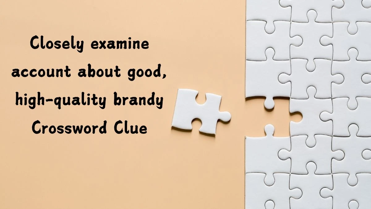 Closely examine account about good, high-quality brandy Crossword Clue Puzzle Answer from August 07, 2024