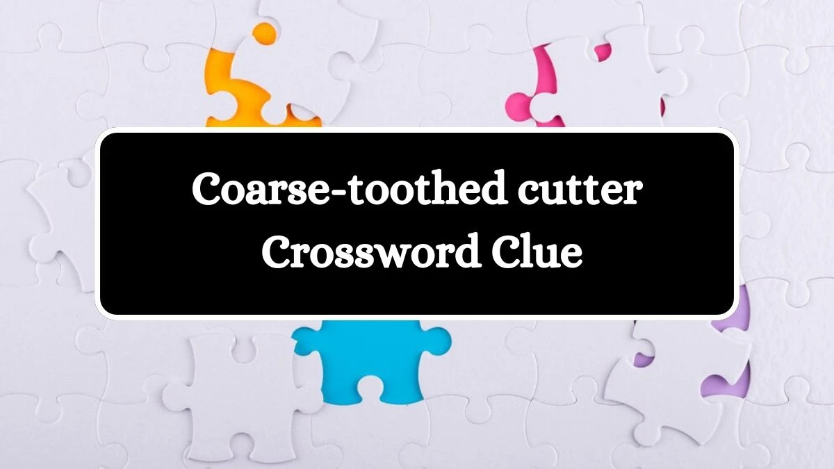 Coarse-toothed cutter NYT Crossword Clue Puzzle Answer from August 06, 2024