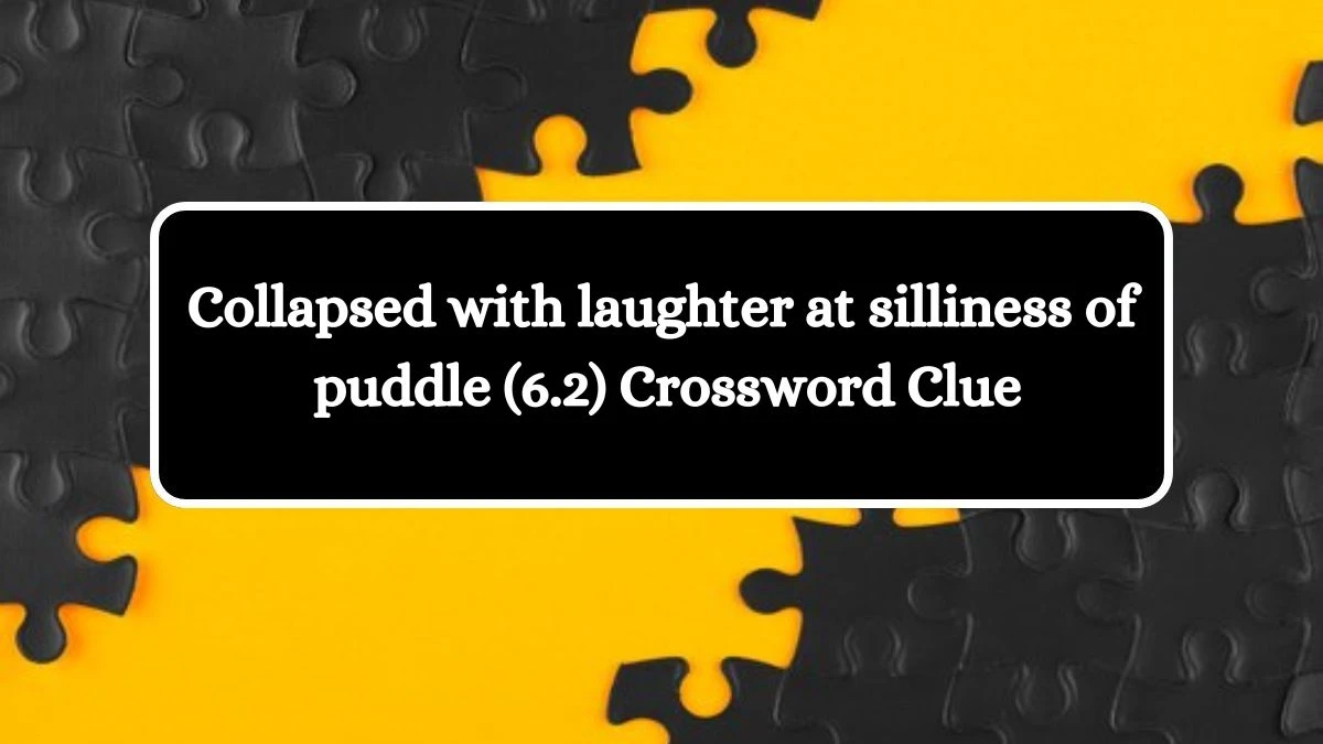 Collapsed with laughter at silliness of puddle (6.2) Crossword Clue Puzzle Answer from August 12, 2024