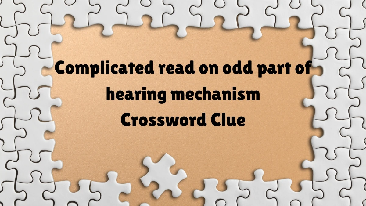 Complicated read on odd part of hearing mechanism Crossword Clue Puzzle Answer from August 04, 2024