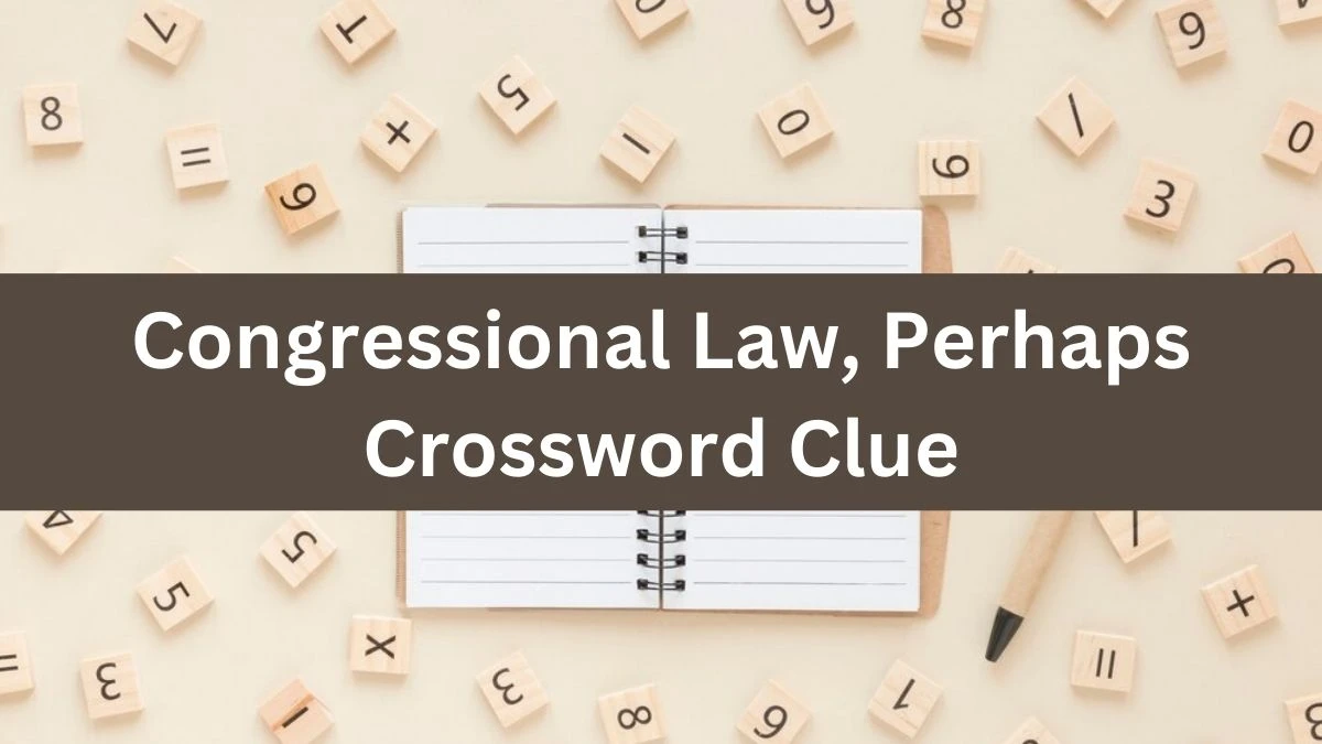 Congressional Law, Perhaps Daily Themed Crossword Clue Puzzle Answer from August 04, 2024