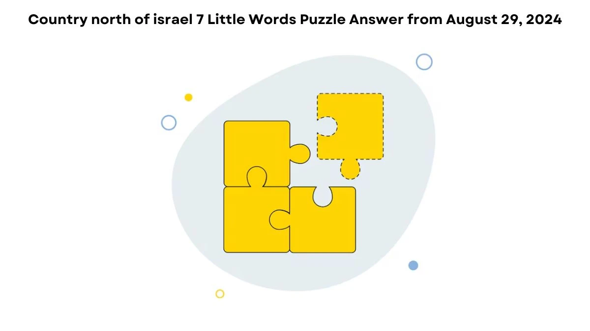 Country north of israel 7 Little Words Puzzle Answer from August 29, 2024