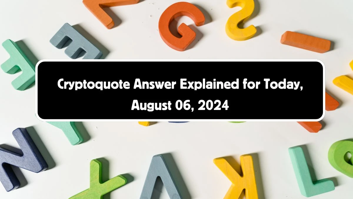 Cryptoquote Answer Explained for Today, August 06, 2024