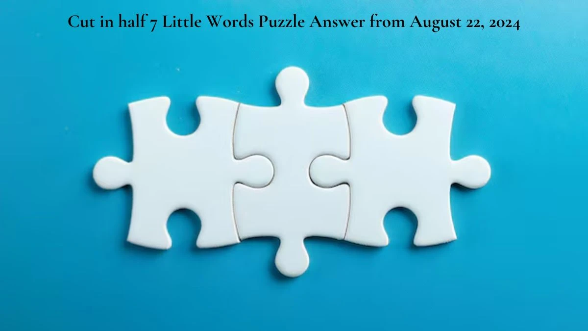 Cut in half 7 Little Words Puzzle Answers from August 22, 2024