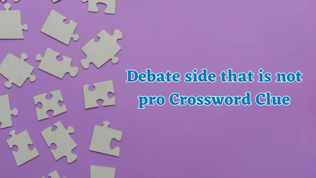 Daily Themed Debate side that is not pro Crossword Clue Puzzle Answer from August 06, 2024