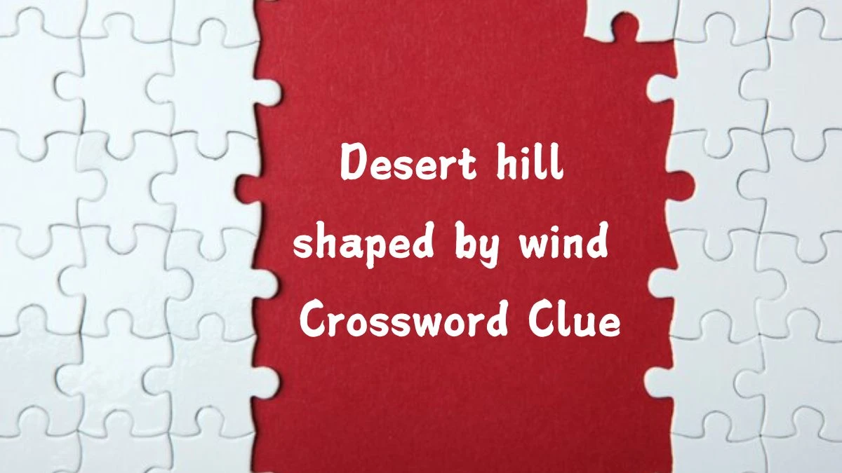 LA Times Desert hill shaped by wind Crossword Puzzle Answer from August 13, 2024