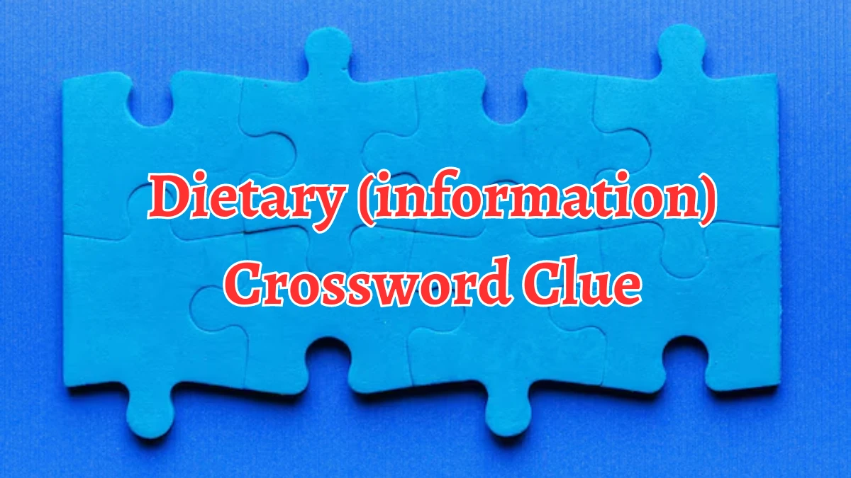 Dietary (information) Crossword Clue Puzzle Answer from August 12, 2024