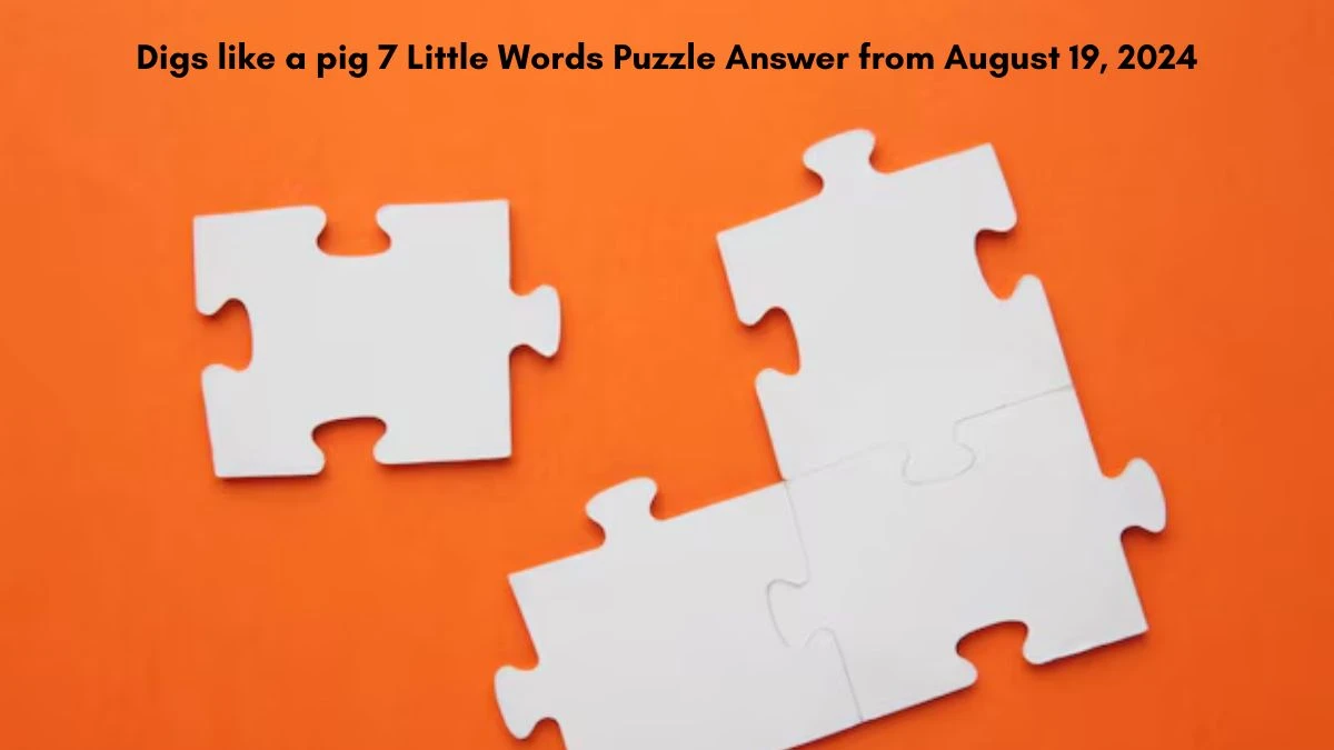 Digs like a pig 7 Little Words Puzzle Answer from August 19, 2024