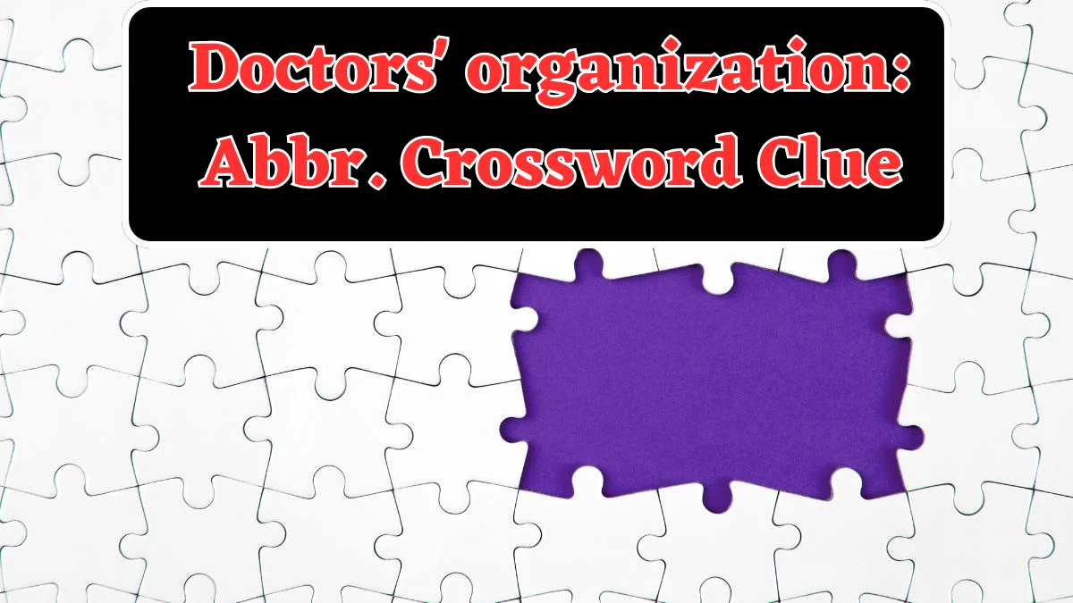 Doctors' organization: Abbr. Daily Themed Crossword Clue Answers on August 03, 2024