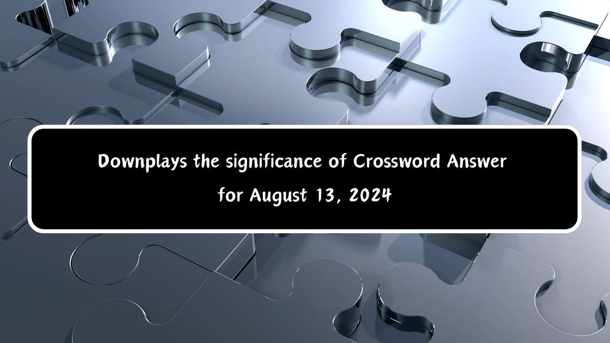 Downplays the significance of Crossword Clue Puzzle Answer from August 13, 2024