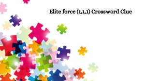 Elite force (1,1,1) Crossword Clue Puzzle Answer from December 19, 2024