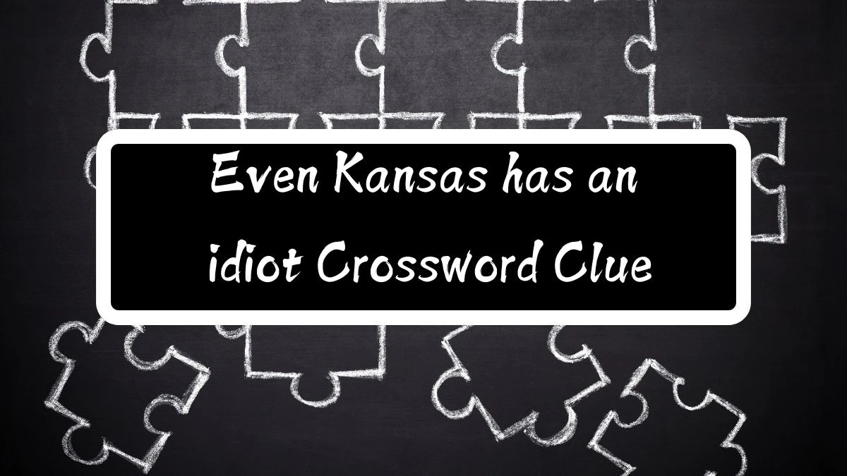 Even Kansas has an idiot Crossword Clue Puzzle Answer from August 12, 2024