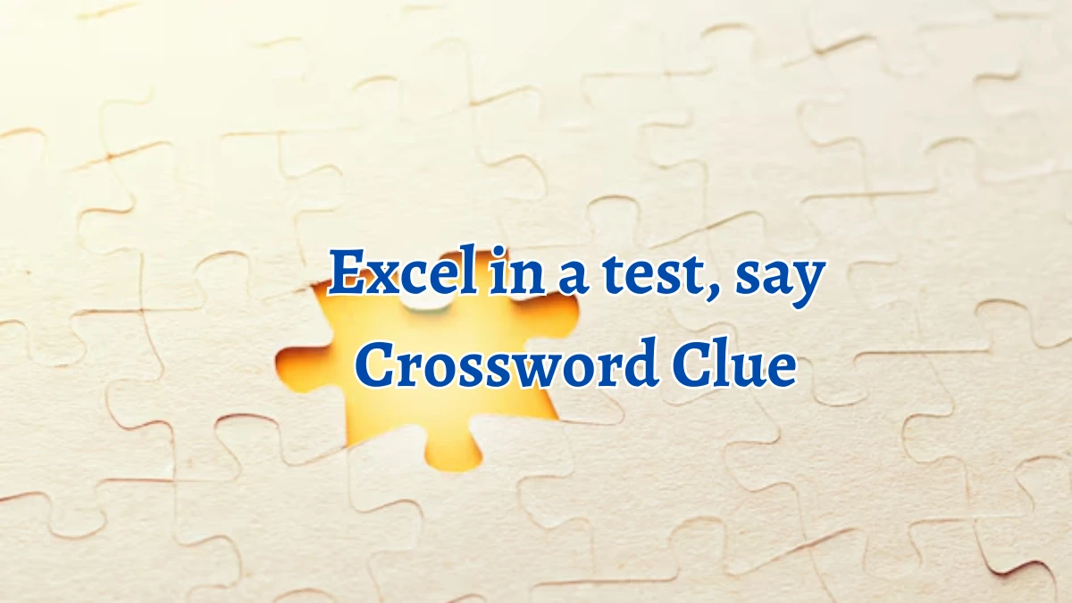 Excel in a test, say Daily Themed Crossword Clue Puzzle Answer from August 15, 2024