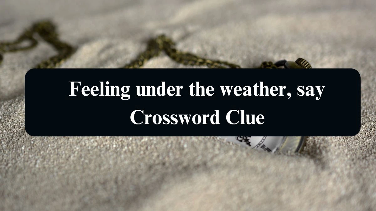 Feeling under the weather, say Daily Themed Crossword Clue Puzzle Answer from August 21, 2024