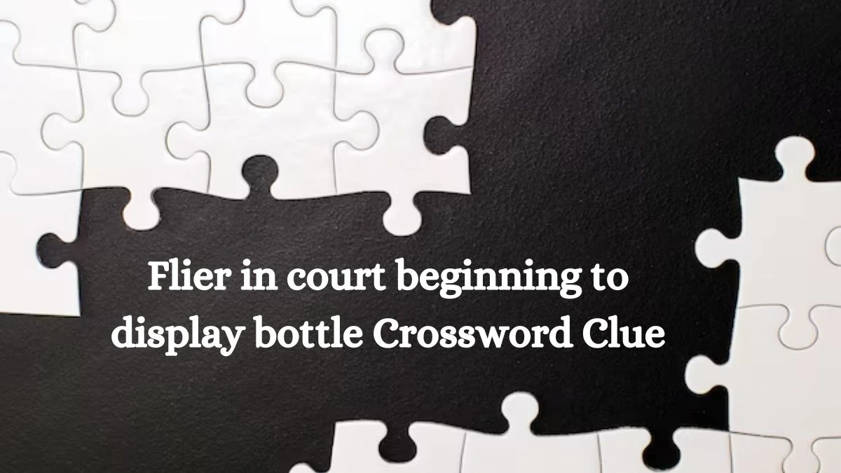 Flier in court beginning to display bottle Crossword Clue Puzzle Answer from August 12, 2024