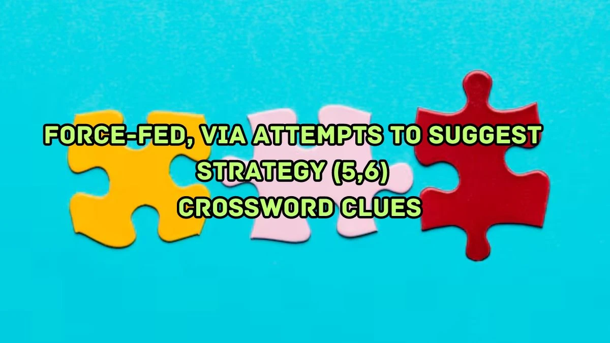 Force-fed, via attempts to suggest strategy (5,6) Crossword Clue Puzzle Answer from August 29, 2024