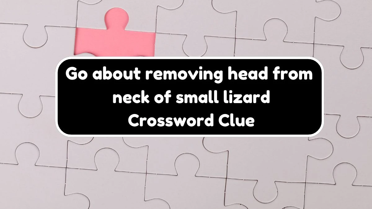 Go about removing head from neck of small lizard Crossword Clue Puzzle Answer from August 04, 2024