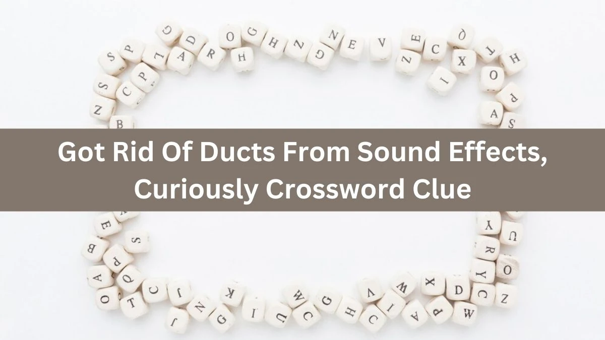 Got Rid Of Ducts From Sound Effects, Curiously Crossword Clue Answers on August 19, 2024