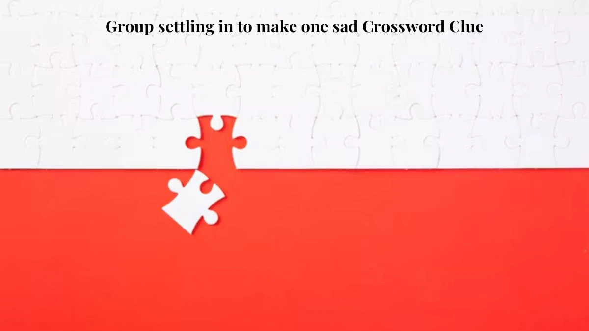 Group settling in to make one sad Crossword Clue Puzzle Answer from August 03, 2024