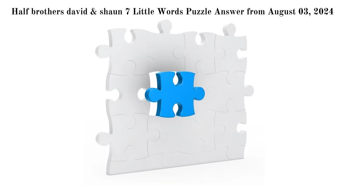 Half brothers david & shaun 7 Little Words Puzzle Answer from August 03, 2024