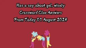 Has a say about gel, wisely Crossword Clue Answers on August 01, 2024