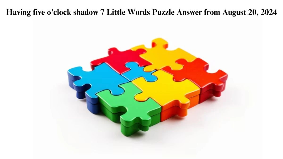 Having five o'clock shadow 7 Little Words Puzzle Answers from August 20, 2024