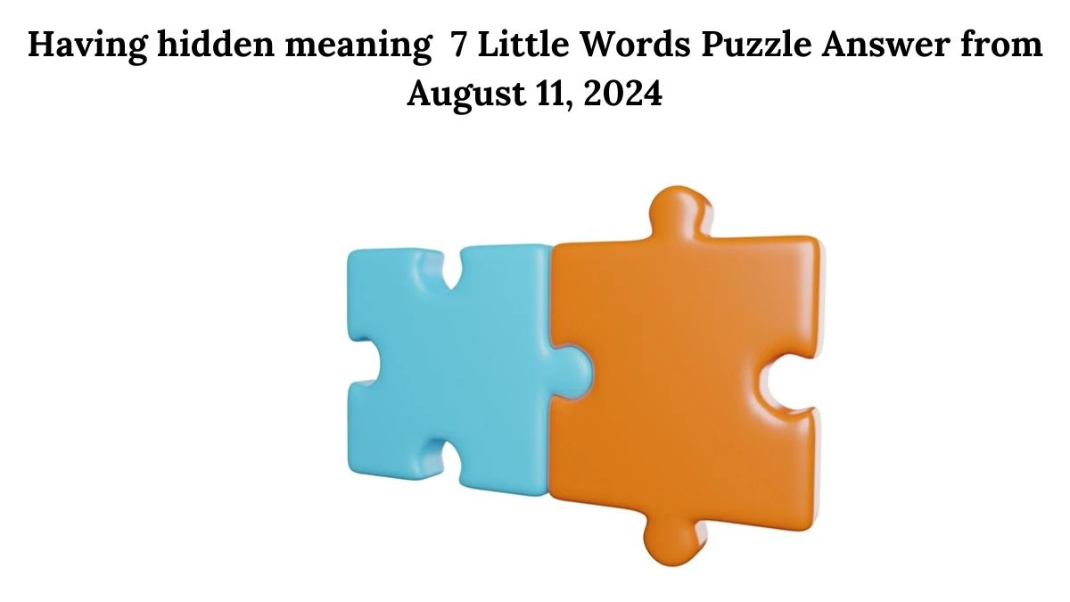 Having hidden meaning 7 Little Words Puzzle Answer from August 11, 2024