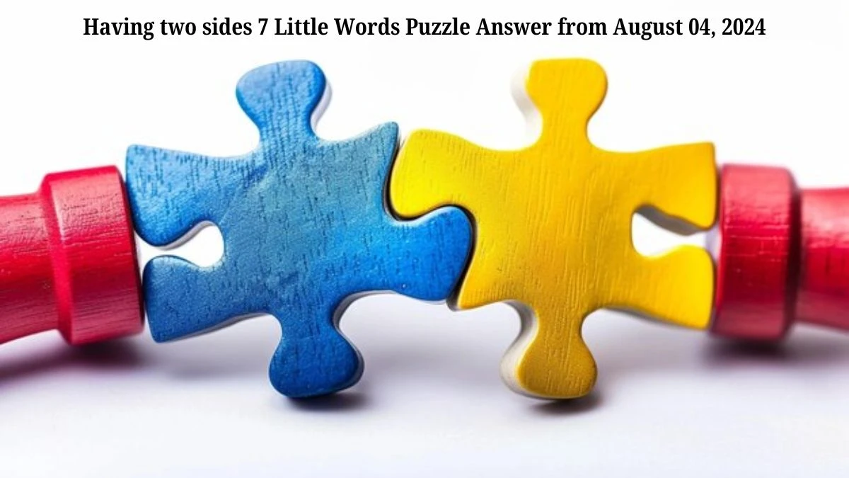 Having two sides 7 Little Words Puzzle Answer from August 04, 2024