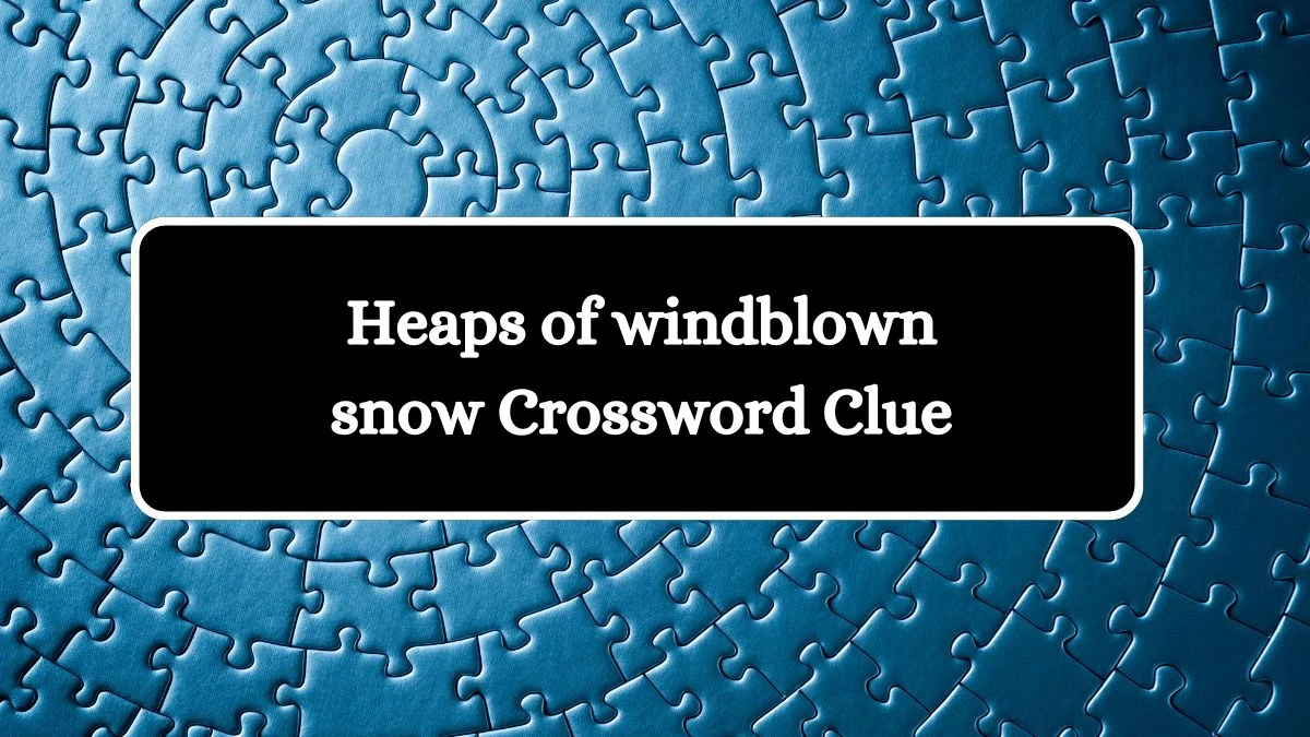 Heaps of windblown snow NYT Crossword Clue Puzzle Answer from August 13, 2024