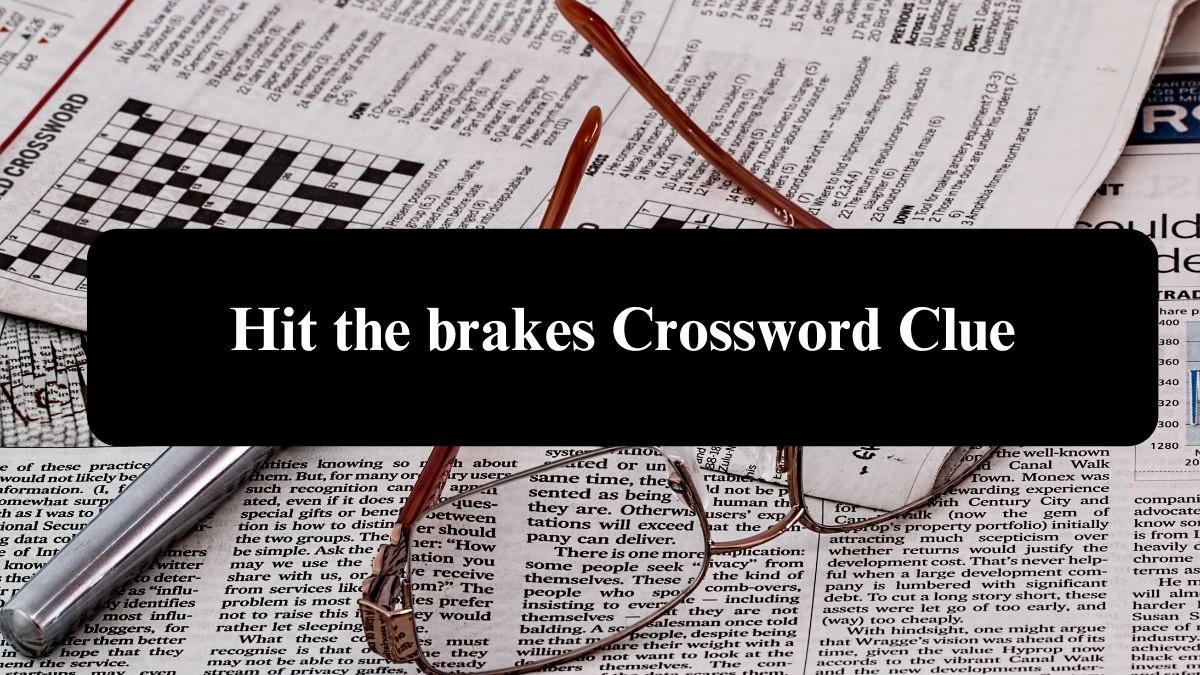 LA Times Hit the brakes Crossword Clue Puzzle Answer from August 06, 2024