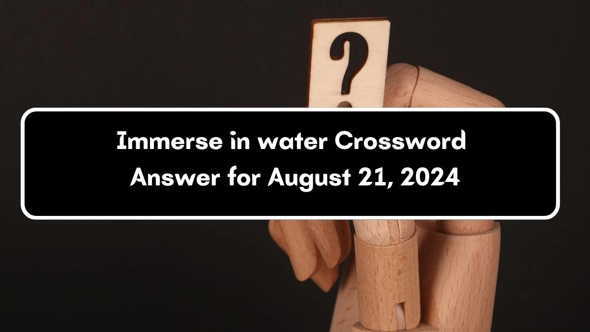 Immerse in water Daily Commuter Crossword Clue Answers on August 21, 2024