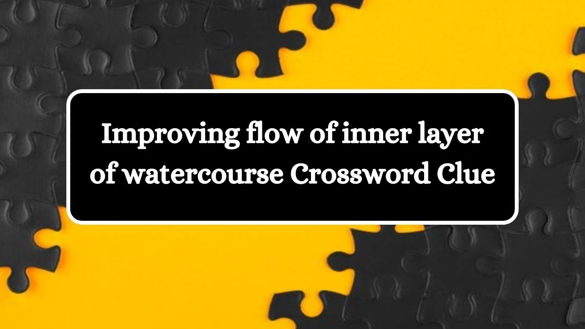 Improving flow of inner layer of watercourse Crossword Clue Puzzle Answer from August 13, 2024