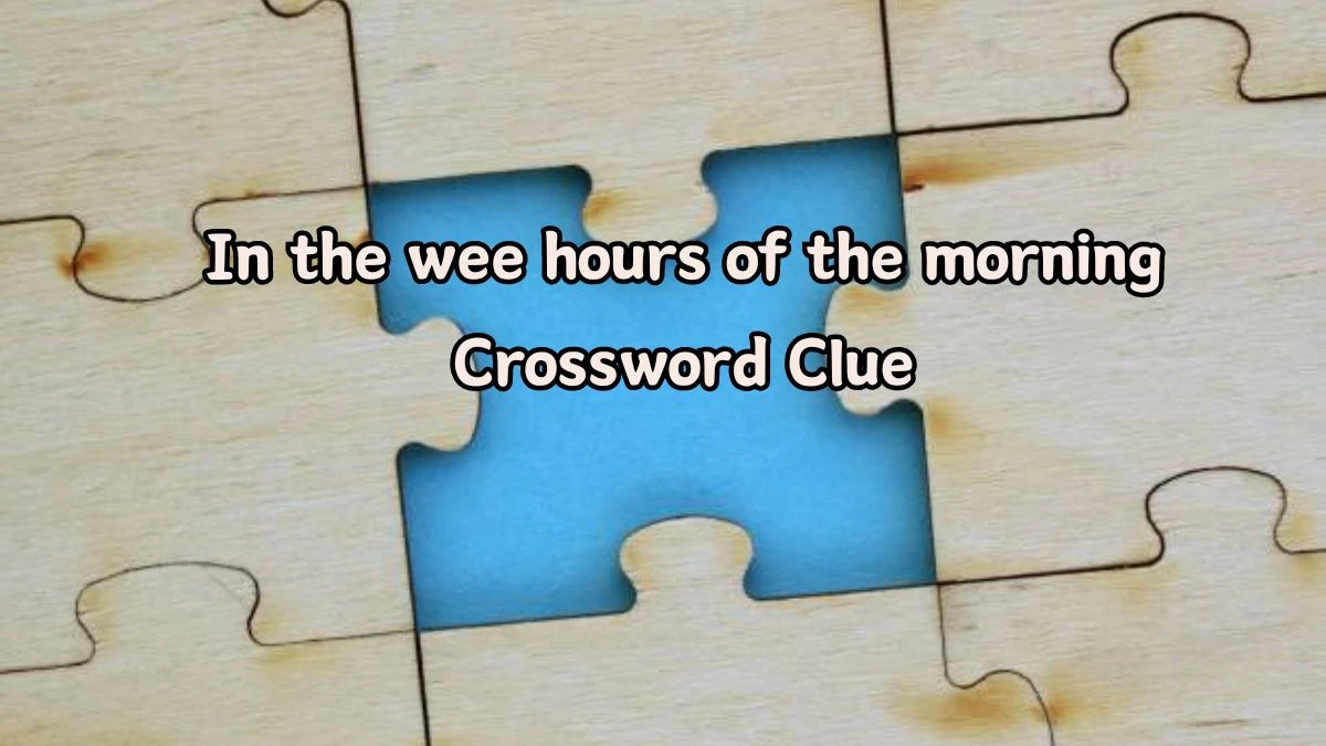 In the wee hours of the morning Daily Commuter Crossword Clue Puzzle Answer from August 14, 2024