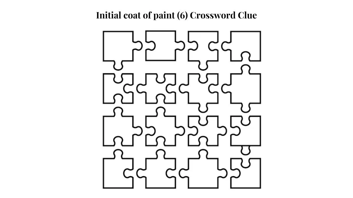 Initial coat of paint (6) Crossword Clue Answers on August 03, 2024